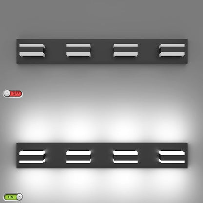 SOLFART 4 Lights Bathroom Vanity Lighting Over Mirror,5 Color Temperature Adjustable Matt Black Vanity Light, LED Light Fixtures, Light Over Mirror