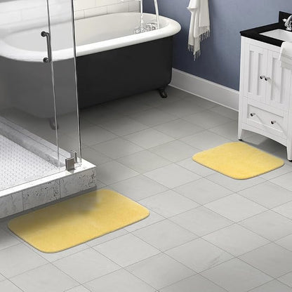 Garland Rug Traditional Nylon Washable Rubber Ducky Yellow2 Bath Rugs (17" X 24", 21" X 34") - Soft, Absorbent, and Stylish for Your Bathroom
