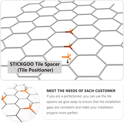STICKGOO Peel and Stick Backsplash for Kitchen, Self-Adhesive Tile Hexagon Mosaic Tiles (10 Sheets, Carrara White Marble Look)