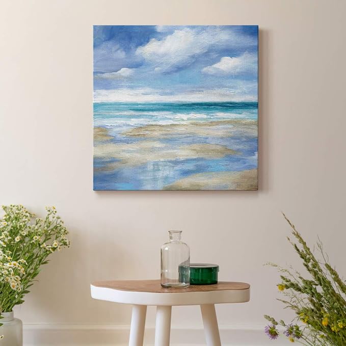 Renditions Gallery Washy Coast Wall Art, Premium Gallery Wrapped Canvas Decor, Ready to Hang, 10 in H x 10 in W, Made in America Print