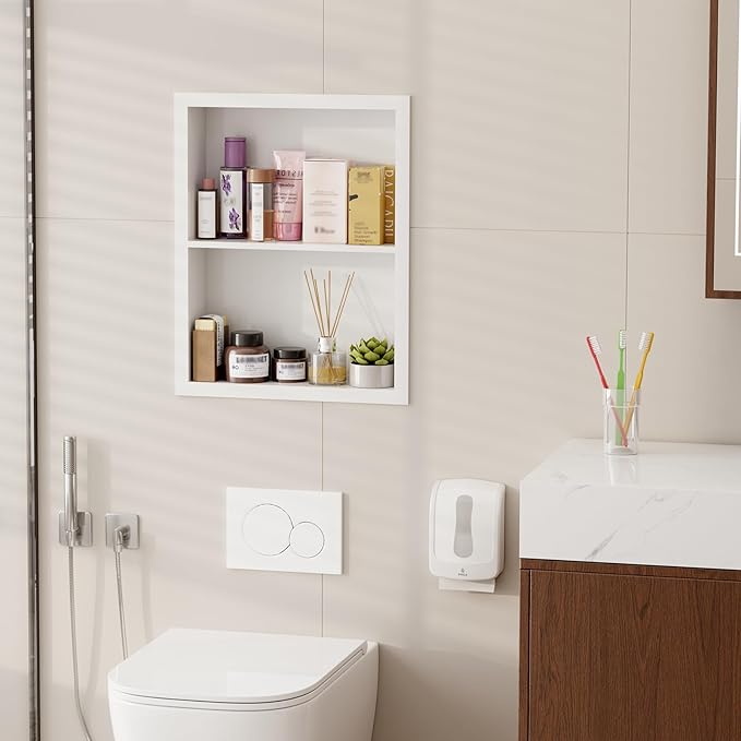 14x18 Medicine Cabinet Recessed Stainless Steel, 2-Tier, Medicine Cabinet Organizer,Stainless Steel Wall Niche, Bathroom Wall Cabinet, Recessed Bathroom Cabinet, Cabinet recessed Wall Cabinet