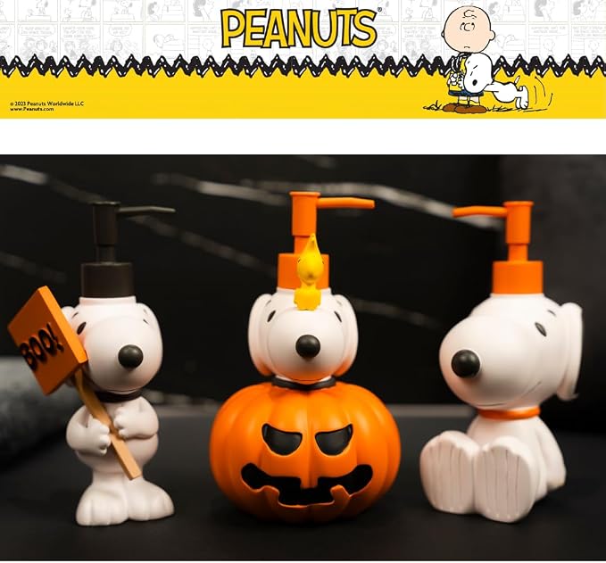 Peanuts Snoopy Soap/Lotion/Hand Sanitizer Resin Pump Dispenser, 10.23 Ounces, (Officially Licensed Product) by Franco