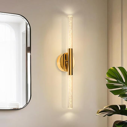 LED Bathroom Vanity Lights,24 inch Bathroom Light Fixtures Over Mirror,3000K Natural Warm Light, ETL＆UL Listed, Modern Wall Sconce for Bedroom,Living Room,Hallway,Gold