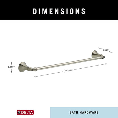 Delta Ashlyn (1-Pack) 24'' Towel Rack for Bathroom Brilliance Stainless Steel Towel Bar for Bathroom Wall Towel Holder Rod Wall Mounted 76424-SS