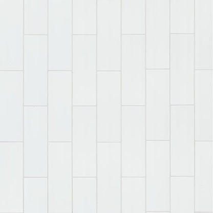 MSI White Glossy Ceramic Subway Tile - Bathroom, Kitchen Backsplash, Accent Wall, Shower - Sample