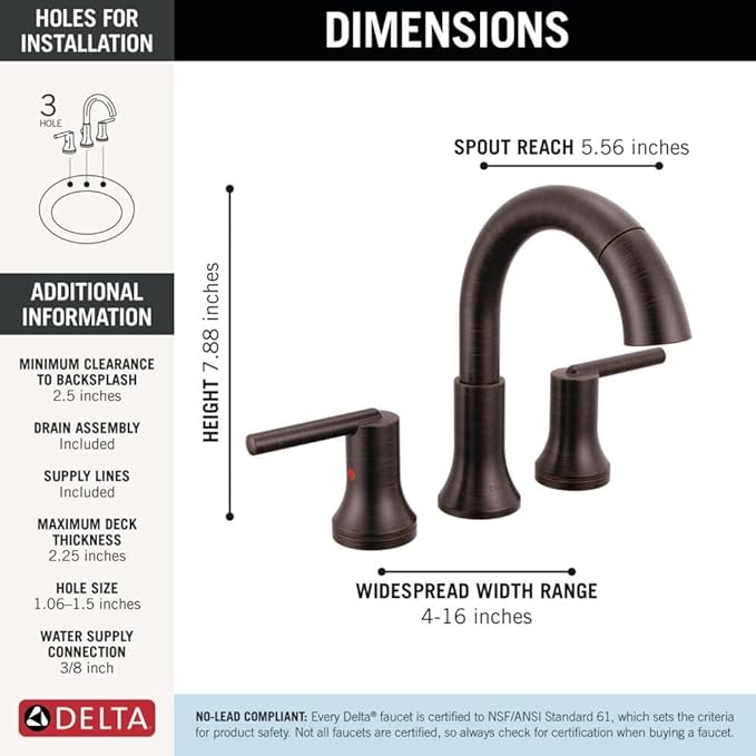 Delta Faucet Trinsic Pull Down Bathroom Faucet, Bathroom Pull Out Faucet, Oil Rubbed Bronze Widespread Bathroom Faucet 3 Hole Pull Down, Bathroom Sink Faucet Magnetic, Venetian Bronze 3559-RBPD-DST
