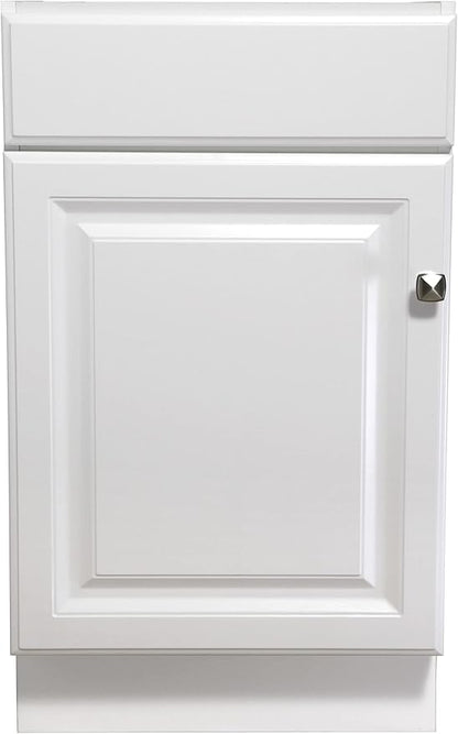Design House 597112 Wyndham Unassembled Bathroom Vanity Cabinet Without Top, 18 x 16/1 Door, White