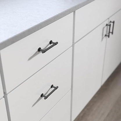 Franklin Brass Francisco (10-Pack) Cabinet Handles 3" Hole Center Pulls | Soft Iron Hardware Kitchen Door, Drawers, Dressers, Furniture P29520K-SI-B