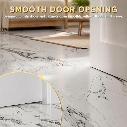Marble Grain 12x12 Inch Peel and Stick Floor Tile, Ink Vein Marble, 10 PCS | NO Grout, NO Mess, For Kitchen Backsplash, Bathroom Update, Non-Slip & Scratch-Resistant