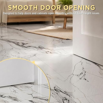 Marble Grain 12x12 Inch Peel and Stick Floor Tile, Ink Vein Marble, 10 PCS | NO Grout, NO Mess, For Kitchen Backsplash, Bathroom Update, Non-Slip & Scratch-Resistant