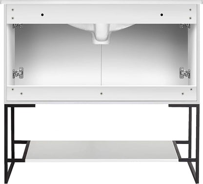 36 Inch Bathroom Vanity with Sink - Modern Knob Free Design, Elegant Space-Saving Solution for Your Bathroom - Durable, Bathroom Vanities for a Contemporary Look - Urbania Collection