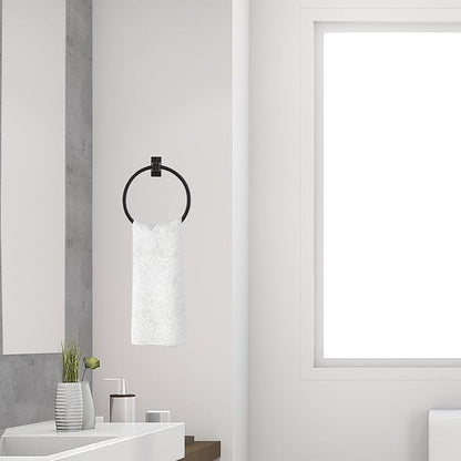Design House Millbridge Towel Ring in Matte Black