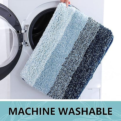Arotive Microfiber Bathroom Rugs, Shaggy Soft Absorbent Bath Rug, 47x17