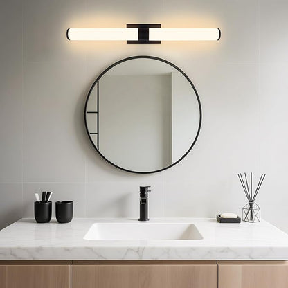 Kalium 33in Modern Wall Sconces, Dimmable Bathroom Vanity Lights, 3000K Warm White LED Indoor Sconces Lighting for Bathroom, Stairs, Living Room, Bedroom. Hardwired.