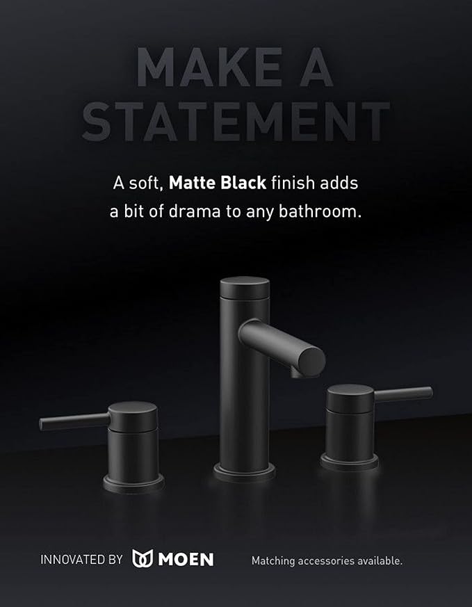 Moen 6399EPBL Align One-Function Eco-Performance Fixed Showerhead, Matte Black