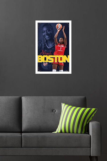 Trends International WNBA Indiana Fever - Aliyah Boston 25 Wall Poster, 22.4L x 14.7W, White Framed Version