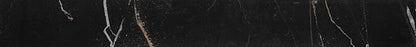 Daltile Perpetuo 3" X 24" Porcelain Marble Look Bullnose in Matte Infinite Black(Sold by the piece)