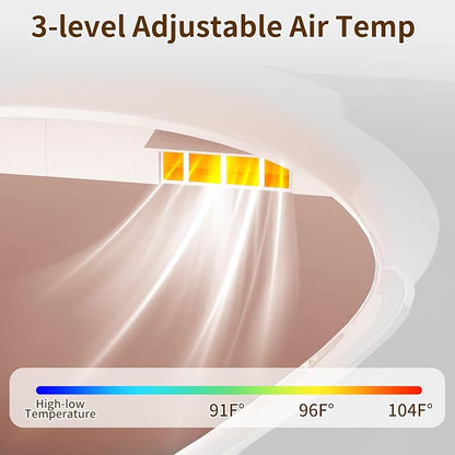 Bidet Toilet Seat with Side Controls, Instant Warm Water, Heated Seat, Warm Air Dryer, Self-Cleaning Stainless Steel Nozzles, Night Light, Soft Closed Lid, Requires Electricity, Elongated