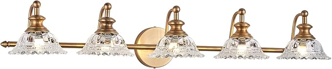 37.4" Bathroom Light Fixtures 5 Lights Vanity Lighting Fixtures (Exclude G9 Bulb) Vanity Lights for Bathroom