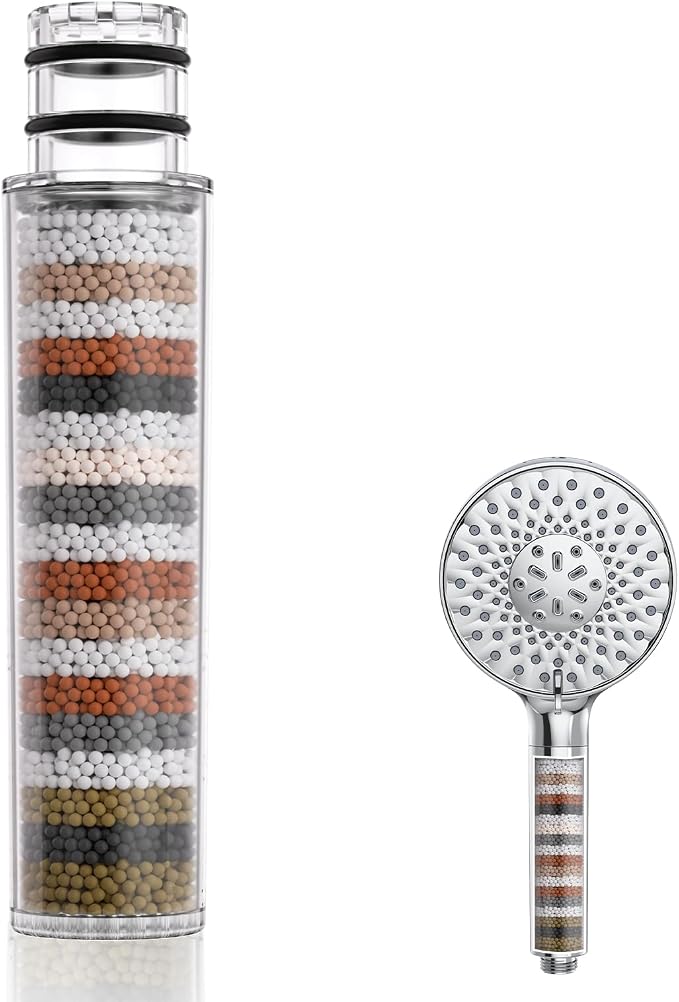 SR SUN RISE Shower Filter for Handheld Shower Head, 1 Pack Replacement Filters for Hard Water Remove Chlorine and Harmful Substances Only Fits SR SUN RISE Shower Head