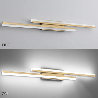 PRESDE 48 Inch LED Bathroom Light Fixtures Over Mirror Brushed Gold Vanity Light Modern Bath Lighting Bar 5CCT