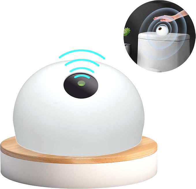 Touchless Toilet Flusher,Infrared Sensor Automatic Toilet Flusher With Two Flush Modes Design, USB Rechargeable for Home and Public Use(White)