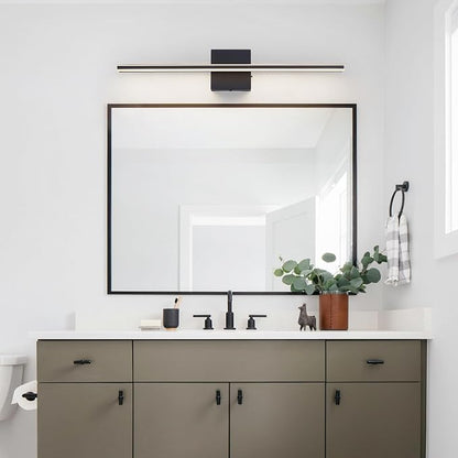 Vanity Light for Bathroom Lighting Fixtures Over Mirror 24 Inch Dimmable 5CCT Modern Vanity Lights Black Bathroom Light Bar Bath Wall Sconce 18W