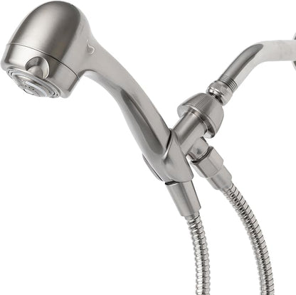 Niagara Conservation Luxurious Water-Efficient Handheld Showerhead, Earth Massage Spa with 3 Spray Settings, Brushed Nickel Finish, 1.5 GPM, Includes 72-Inch Hose and Mounting Bracket (N2945BN)