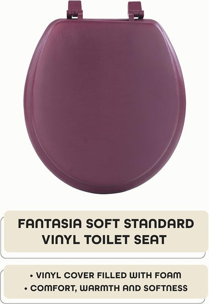 Soft Standard Vinyl Toilet Seat, Burgundy, 17 in | Toilet-Seat Construction: Contoured Seat Profile and Durable Finish Create a Polished Fixture Update.