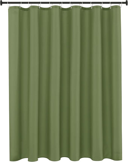 Biscaynebay Hotel Quality Fabric Shower Curtain Liners 72 Inch by 72 Inch, Sage Water Resistant Bathroom Curtains Rust Resistant Grommets & Weighted Bottom Hem Machine Washable