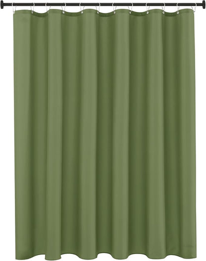 Fabric Shower Curtain Liner 72x72 Inch-Sage Standard Size Shower Liners | Hotel Quality Water Resistant Shower Liners for Bathroom-Machine Washable Cloth Polyester Bath Curtain-Rental Apartment Home