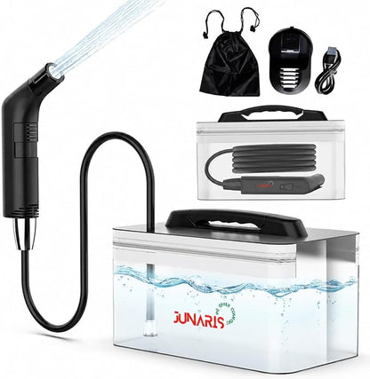Portable Bidet – USB-C Rechargeable Electric Bidet Sprayer | 2.3L Tank | Up to 80 Uses Per Charge | Camping, Postpartum & Travel Hygiene | Stay Fresh Where Ever Life Takes You With JUNARIS Bidet