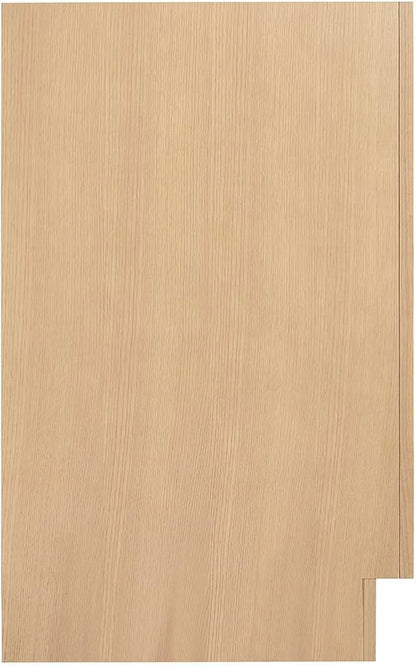 ARIEL Loren 60-inch Bathroom Vanity Base Cabinet,Solid Wood, 4 Soft Closing Doors, 3 Dovetail Drawers, Natural Oak