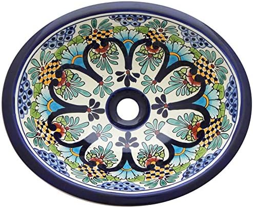 Talavera Mexican Handmade Ceramic Hand Painted Bathroom Sink 172