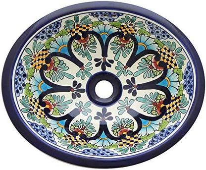 Talavera Mexican Handmade Ceramic Hand Painted Bathroom Sink 172