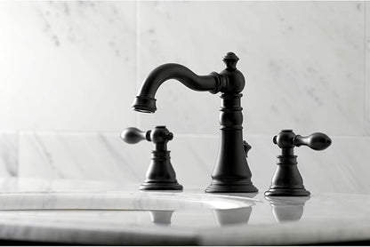 Fauceture FSC1970ACL American Classic Widespread Bathroom Faucet with Brass Pop-Up, Matte Black