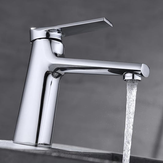 Bathroom Water Faucet Single Handle Faucet for Bathroom Sink 1 Hole Hot and Cold Chrome