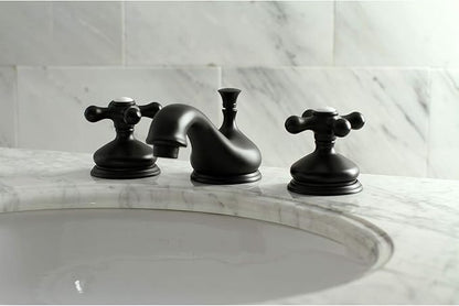 Kingston Brass KS1160AX 8 in. Widespread Bathroom Faucet, Matte Black