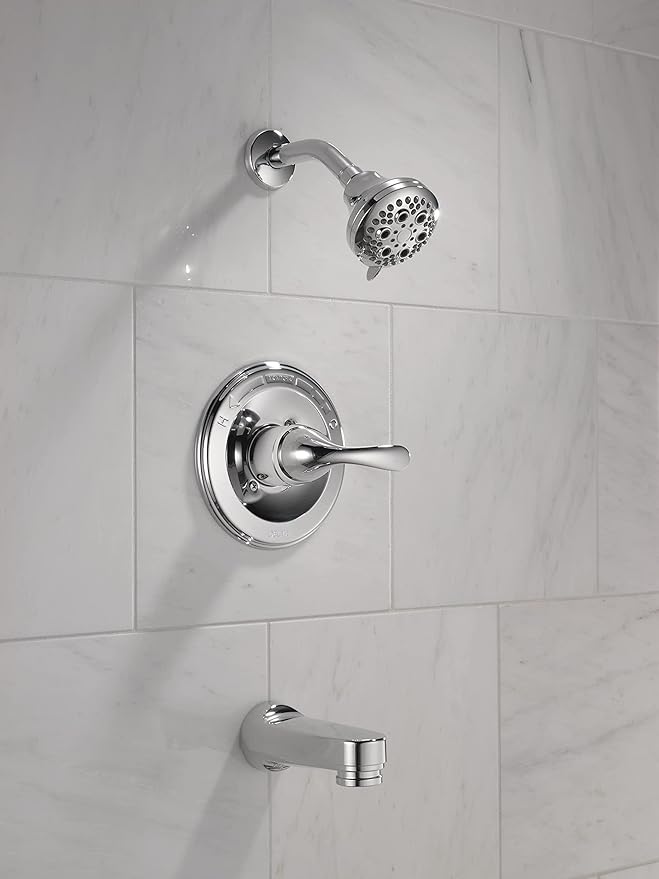 Delta Classic 13 Series 5-Setting Bathtub and Shower Faucet Set, Chrome Shower Head and Handle Set, Valve Trim Kit, Chrome T13220-PD (Valve Not Included)