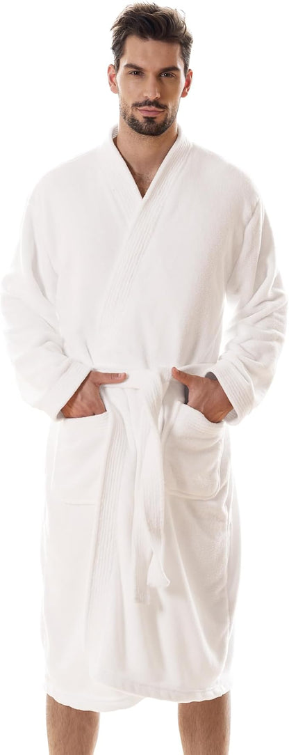 PJGGZ Towel Robe for Men - Ultra-Absorbent Soft Quick Dry Towel Bathrobe Kimono for Shower, Spa & Hotel