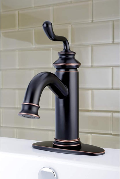 Fauceture LS5416RL Royale Single-Handle Bathroom Faucet with Push Pop-Up, Naples Bronze