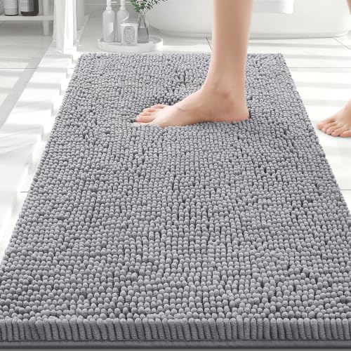 Smiry Bathroom Rugs 30X20, Luxury Chenille Extra Soft Absorbent Bath Mat