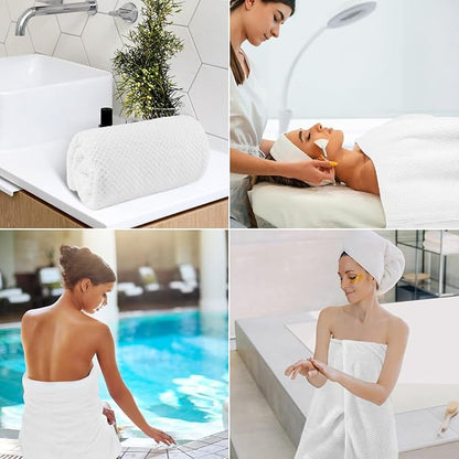 HOMEXCEL 4PK Bath Towel Set, 30x60 in, Absorbent Large Towels for Bathroom | Ultra Soft, Lightweight, Quick Dry Towels for Pool, Beach, Swim, Yoga, SPA, White