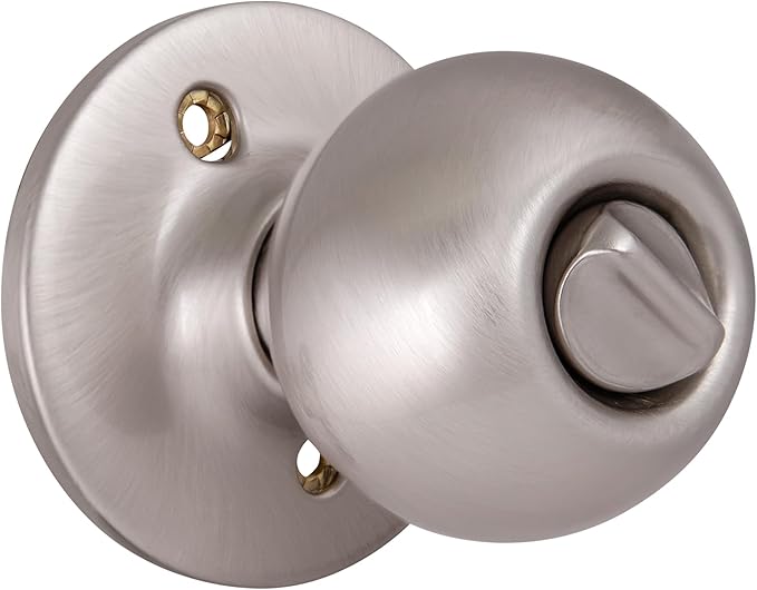 Design House 781864 Ball Privacy Bed and Bath Knob Satin Nickel