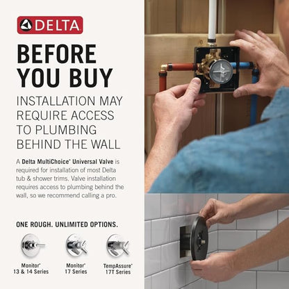 Delta Ashlyn 17 Series Dual-Function Shower Faucet Set with In2ition 2-in-1 Dual Shower Head with Handheld Spray, Gold 2-Handle Valve Trim Kit, Champagne Bronze T17264-I-CZ (Valve Not Included)