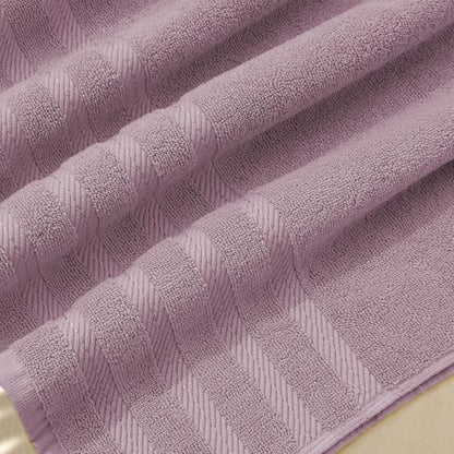 Hearth & Harbor Luxury Hand Towels - 100% Ring Spun Cotton Hand Towels for Bathroom, Shower, Spa, Soft & Absorbent Towels, 4 Piece Set, Dusty Purple