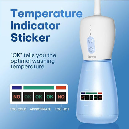 Electric Peri Bottle for Postpartum:3 Nozzles, 3 Modes, Rechargeable | Leak-proof, auto shut-off, 60 uses per charge, one-touch rinsing, spa-like cleansing for all ages