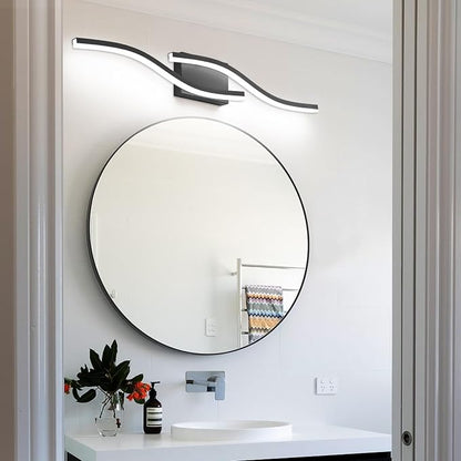 PRESDE 32 Inch LED Bathroom Vanity Light Bar, Modern Black Wall Lighting Fixture Over Mirror Dimmable 3CCT