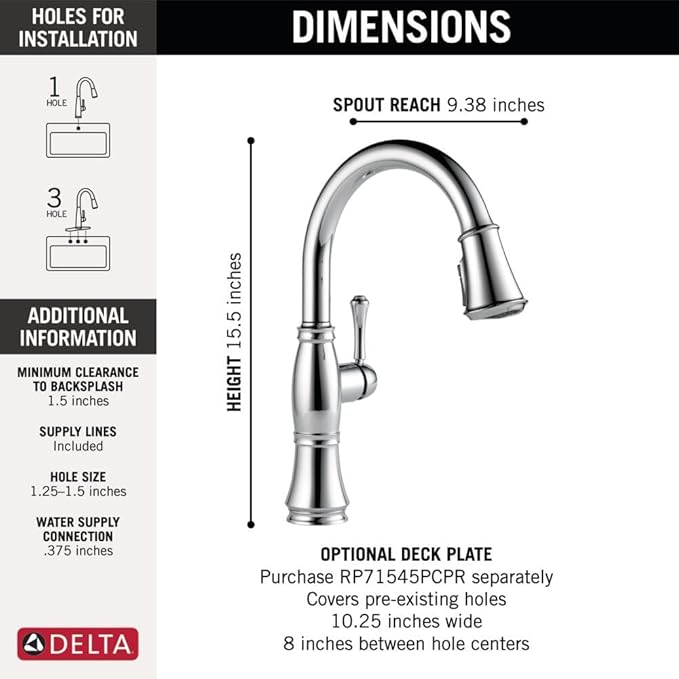 DELTA FAUCET Cassidy Gold Kitchen Faucet Touch, Touch Kitchen Faucets with Pull Down Sprayer, Kitchen Sink Faucet, Delta Touch2O Technology, Lumicoat Champagne Bronze 9197T-CZ-PR-DST