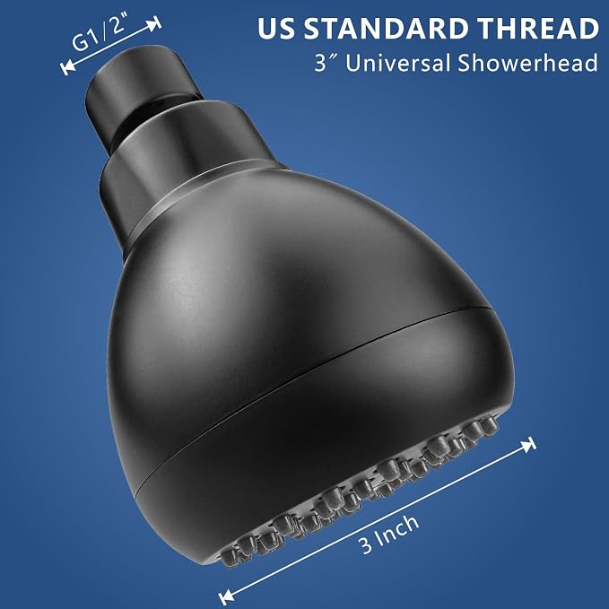 High Pressure Rain Shower Head, 3 Inch Anti-Clog Self-Cleaning Silicone Jets, 2.5 GPM with 1.8 GPM Flow Restrictor, Easy Install for Low Water Pressure, Hotel SPA Experience (Chrome)